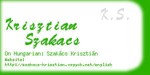 krisztian szakacs business card