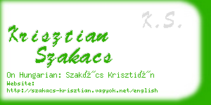 krisztian szakacs business card